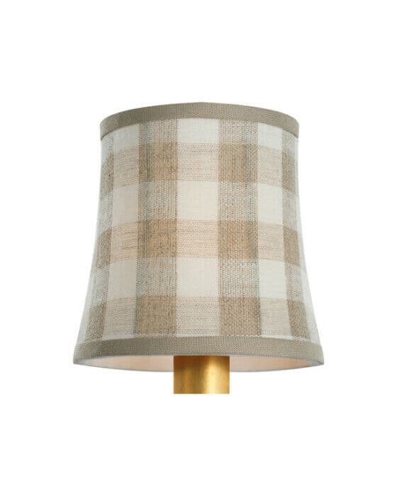 Schumacher 5" Natural Sidney Check Soft Empire Shade