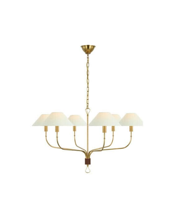 Griffin Tail Chandelier Antique Brass XL