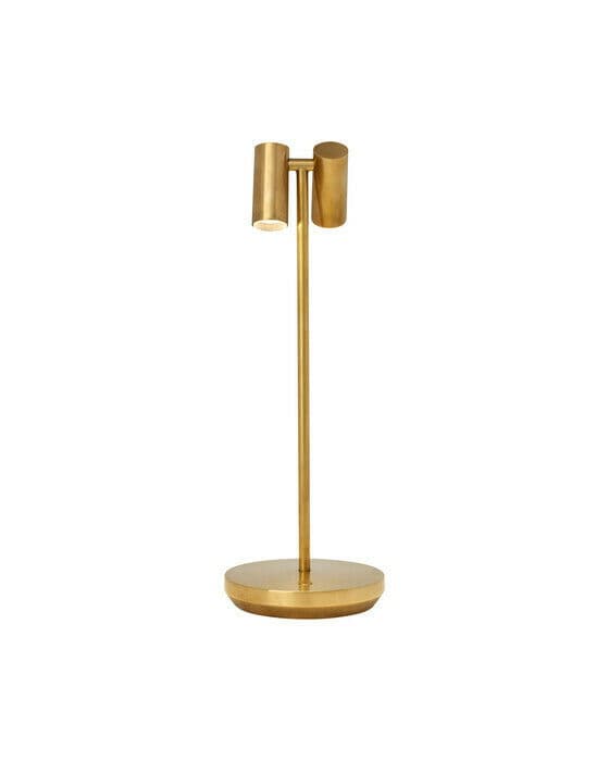 Doppia Accent Rechargeable Table Lamp Brass