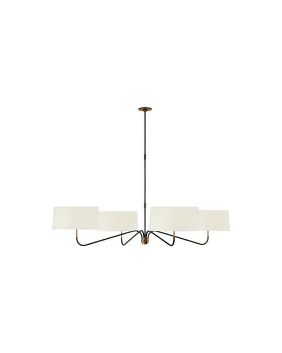 Canto Grande Four Arm Chandelier Bronze/Brasss