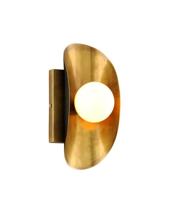 Hopper vegglampe vintage messing