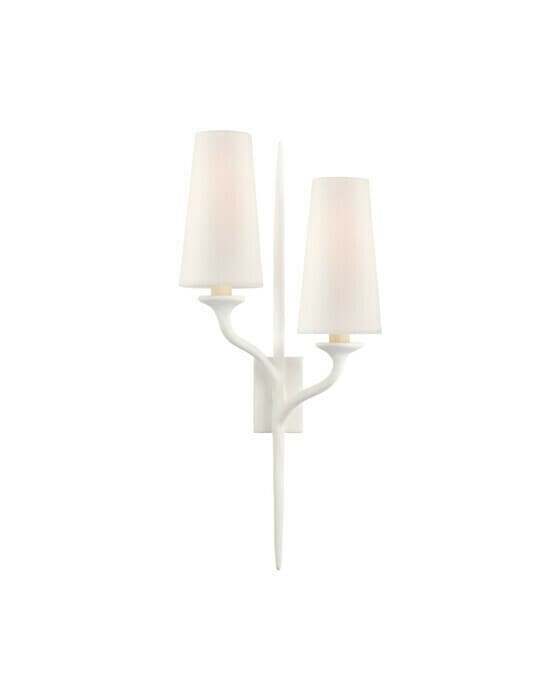Iberia Left Double Sconce White
