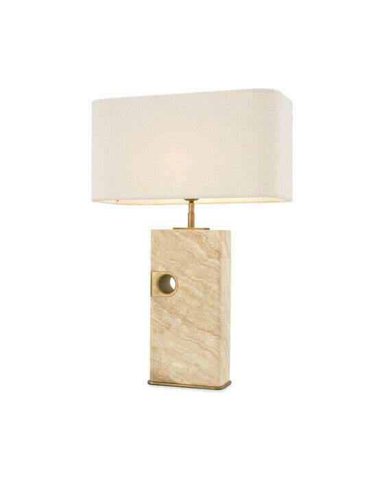Sebago bordlampe travertine