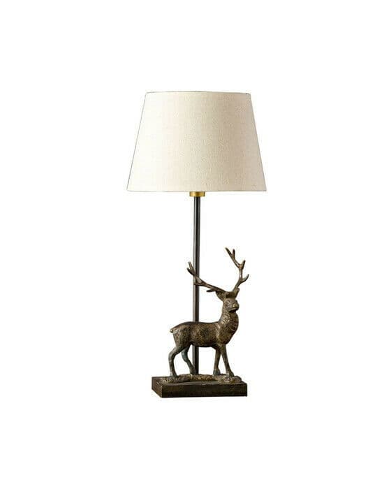 Reinsdyr bordlampe brun