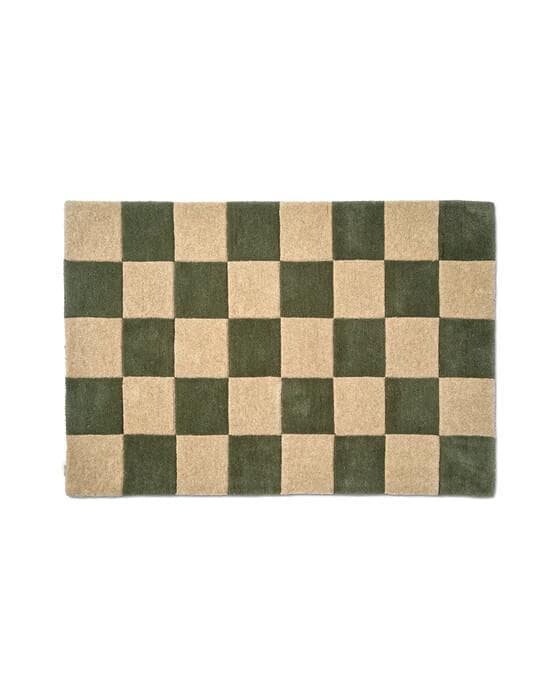 Square dørmatte skoggrønn/natur