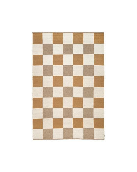 Checked matte gul/natur