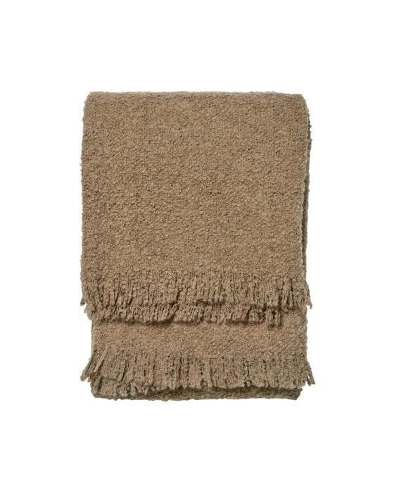 Bouclé pledd beige