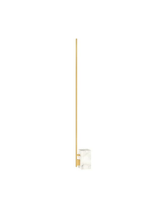 Klee 70" Floor Lamp Natural Brass/White