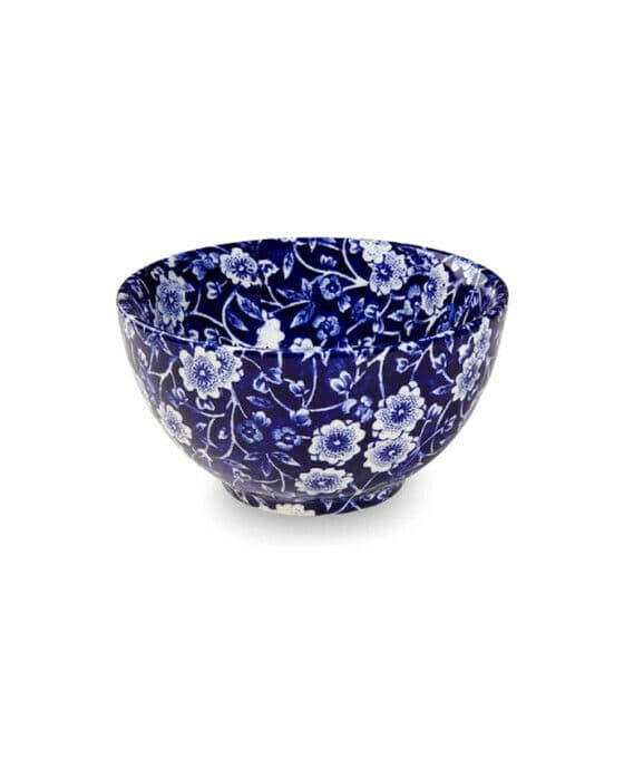 Blue Calico Sugar Bowl White/Blue