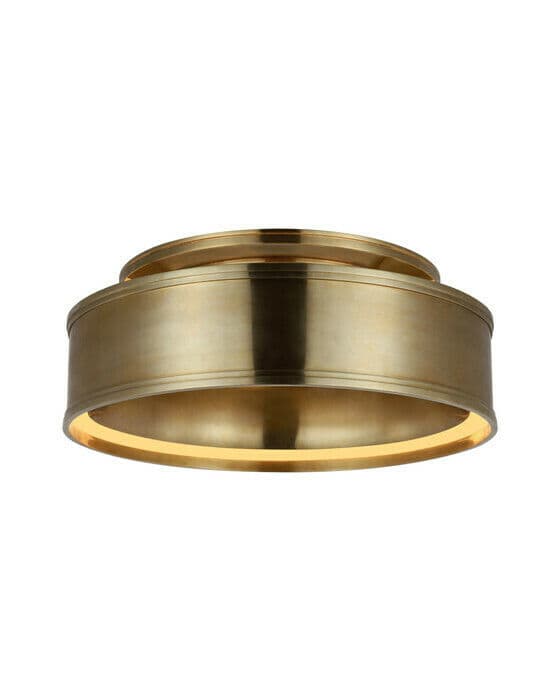 Connery 18" Flush Mount Antique Brass