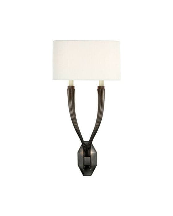 Ruhlmann Double Sconce Bronze/Linen