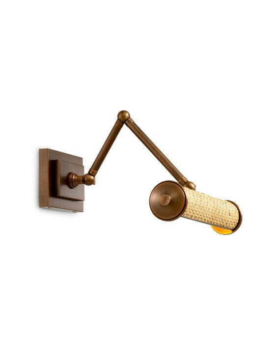 Luca vegglampe antikk messing/rotting S