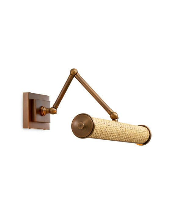 Luca vegglampe antikk messing/rotting L