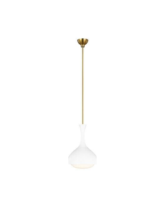 Lucerne One Light Small Pendant White
