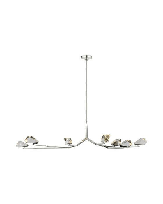 Carraig 65" 7 Light Chandelier Polished Nickel
