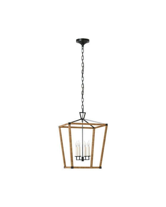 Darlana Wrapped Lantern Rattan / Black