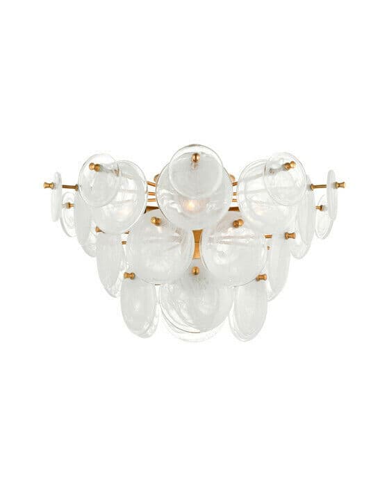 Loire Tiered Flush Mount Gild/White Glass L