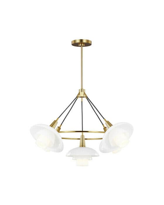 Rossie Chandelier Brass