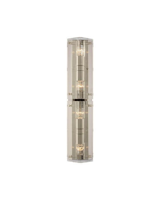 Clayton 25" Wall Sconce Crystal/Polished Nickel