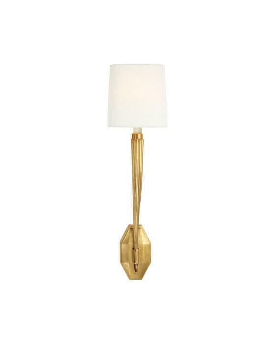 Ruhlmann Single Sconce Antique Brass/Linen