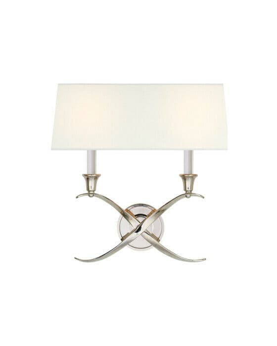 Cross Bouillotte Sconce Polished Nickel L