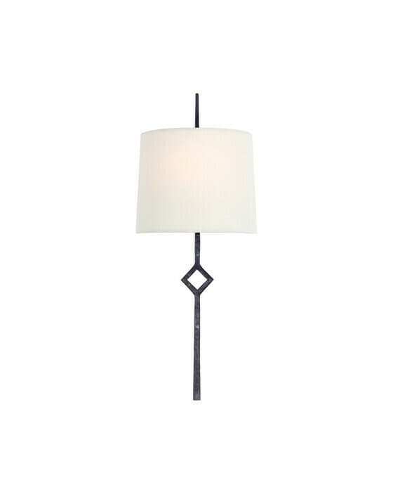 Cranston Sconce Black/Linen S