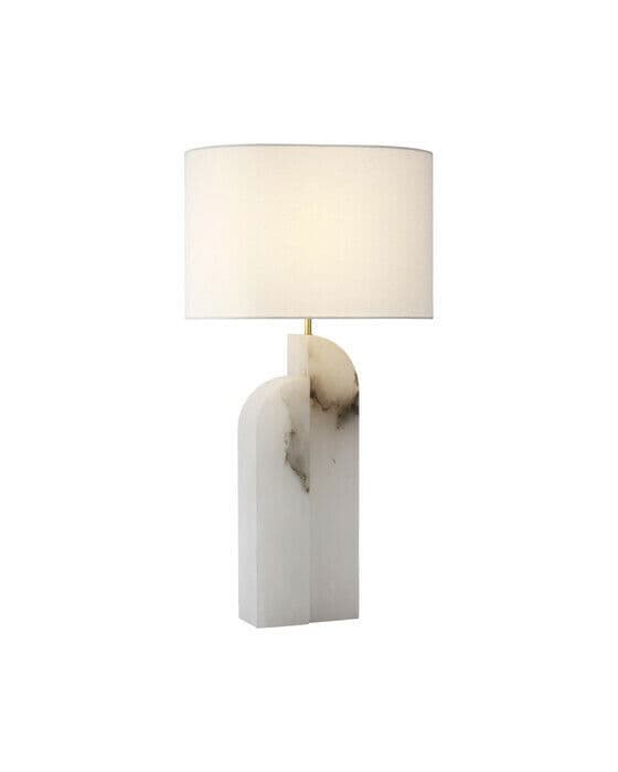Savoye Large Left Table Lamp Alabaster