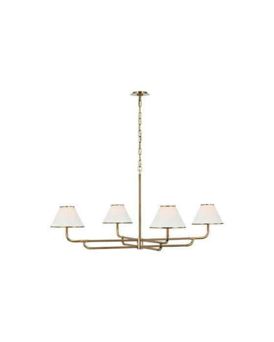 Rigby Grande Chandelier Soft Brass