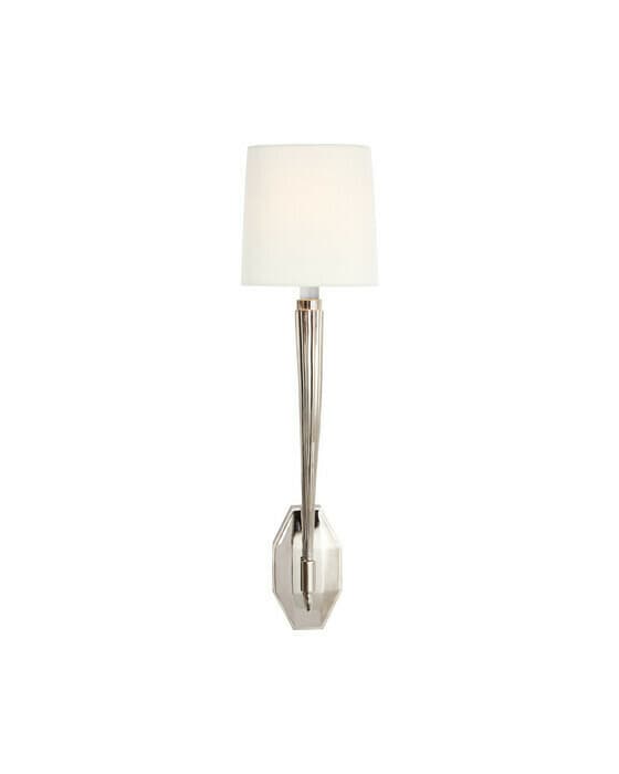 Ruhlmann Single Sconce Polished Nickel/Linen