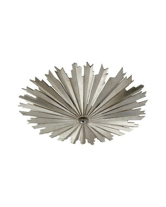 Claymore Medium Flush Mount Burnished Silver Leaf