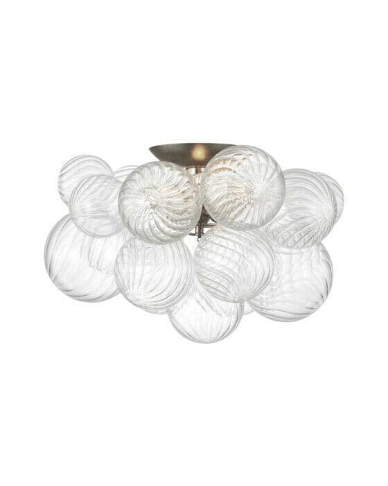 Talia 20" Flush Mount Silver