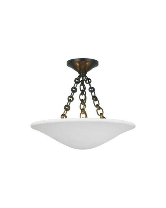 Mollino 16" Semi Flush Mount Bronze