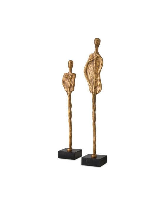 Dual Decoration Antique Brass Set of 2