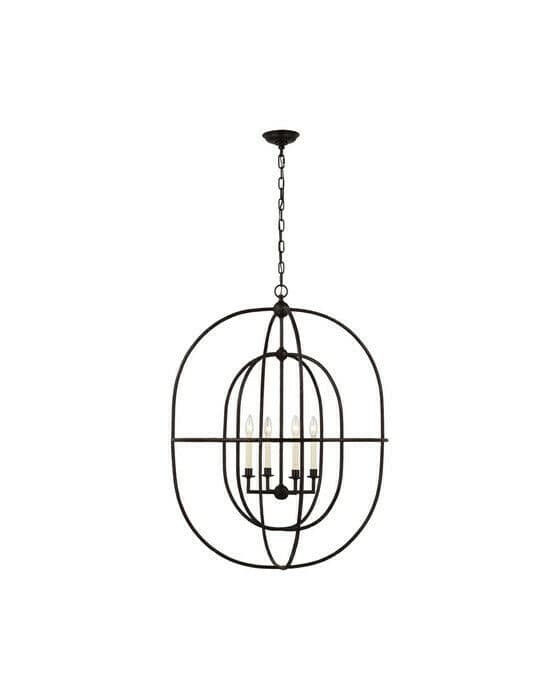 Desmond Open Double Oval Lantern Black
