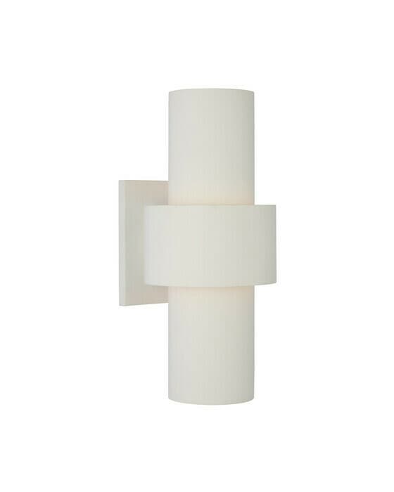Chalmette Medium Layered Sconce Plaster White