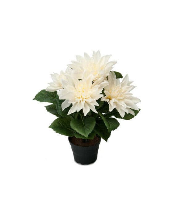 Dahlia kunstig plante hvit