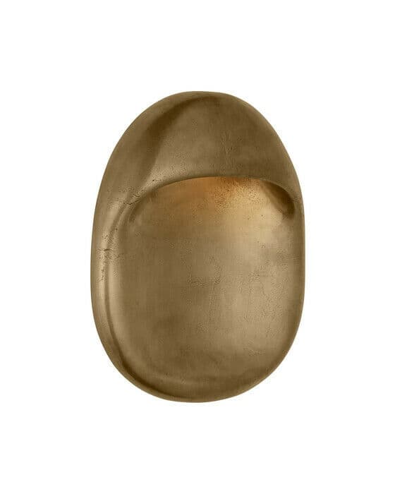 Esculpa 14" Rounded Wall Light Museum Brass