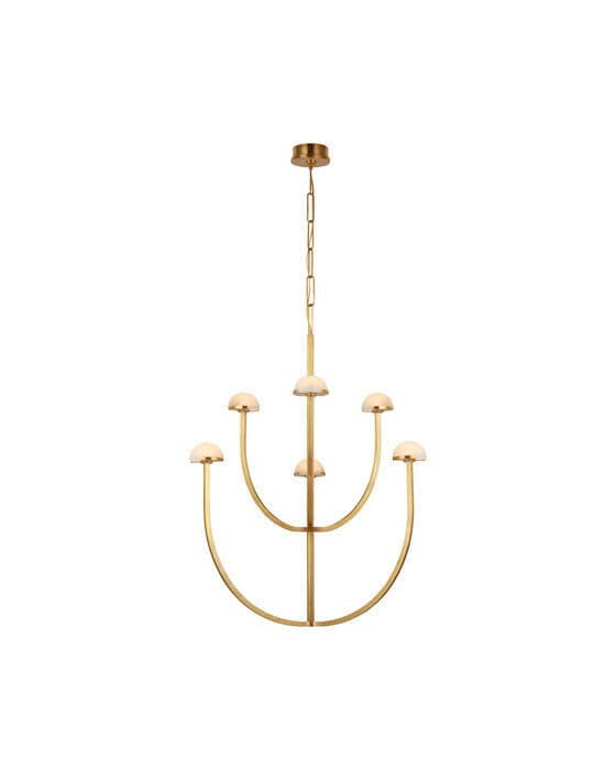 Pedra Large Two-Tier Chandelier Antique Brass