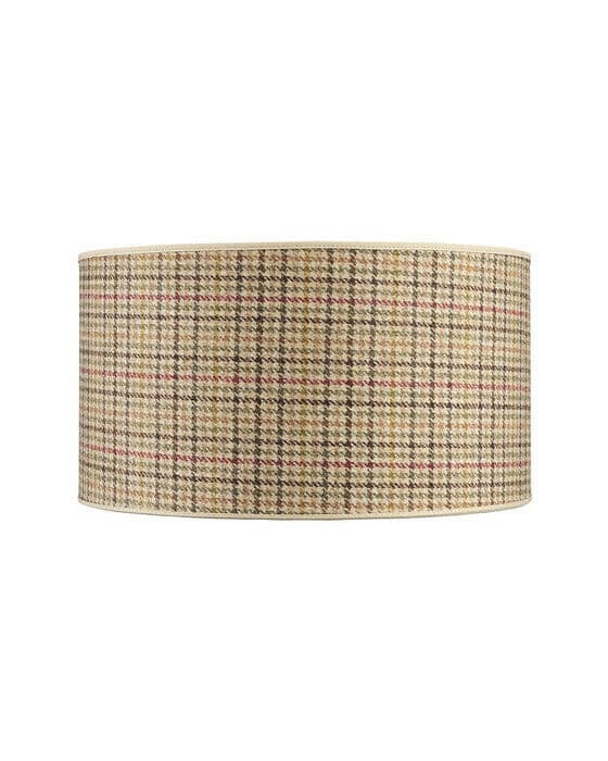 Sylinder lampeskjerm harris tweed forest