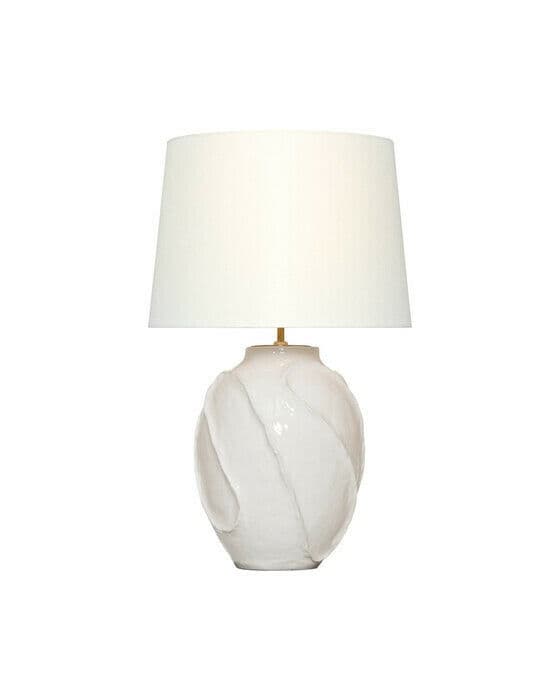 Idalia 28" Sculpted Table Lamp White