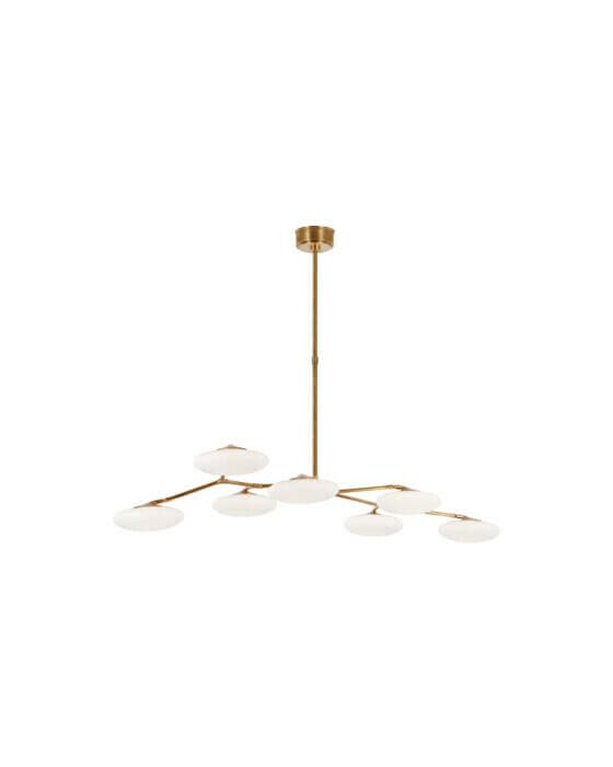 Brindille XL Articulating Linear Chandelier Soft Brass