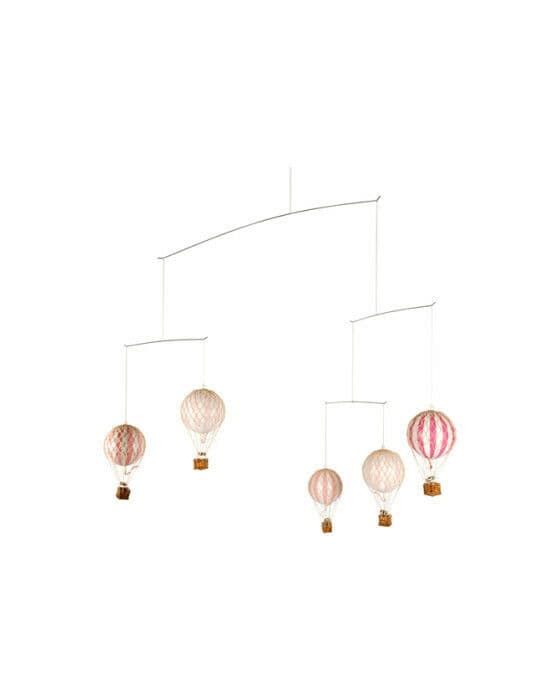 Luftballonger Flying Skies Mobile, rosa