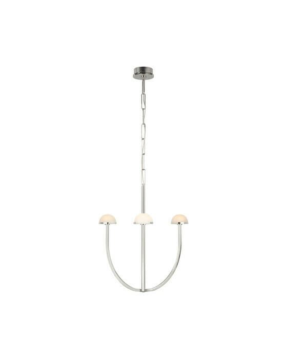 Pedra Chandelier Polished Nickel Medium