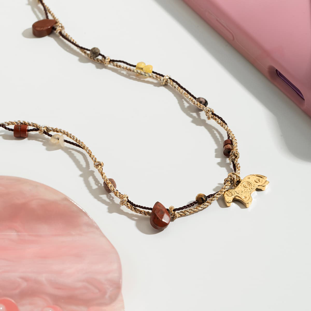 Céleste Necklace Quitterie-Rose 18K Gold