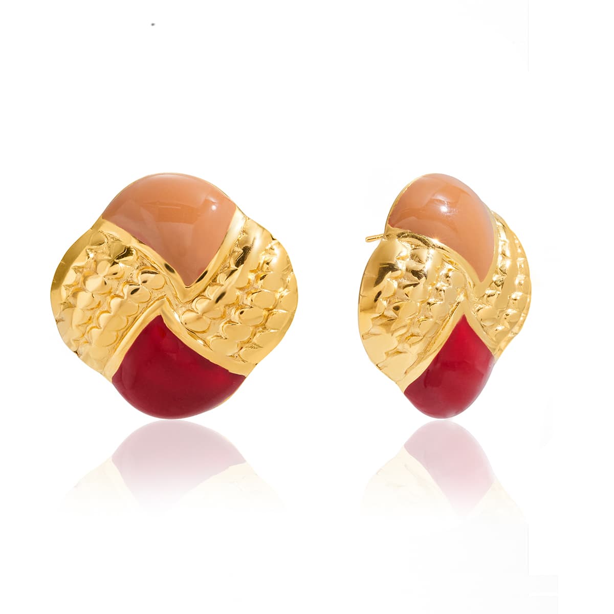 Céleste Earrings Coralline 18K Gold