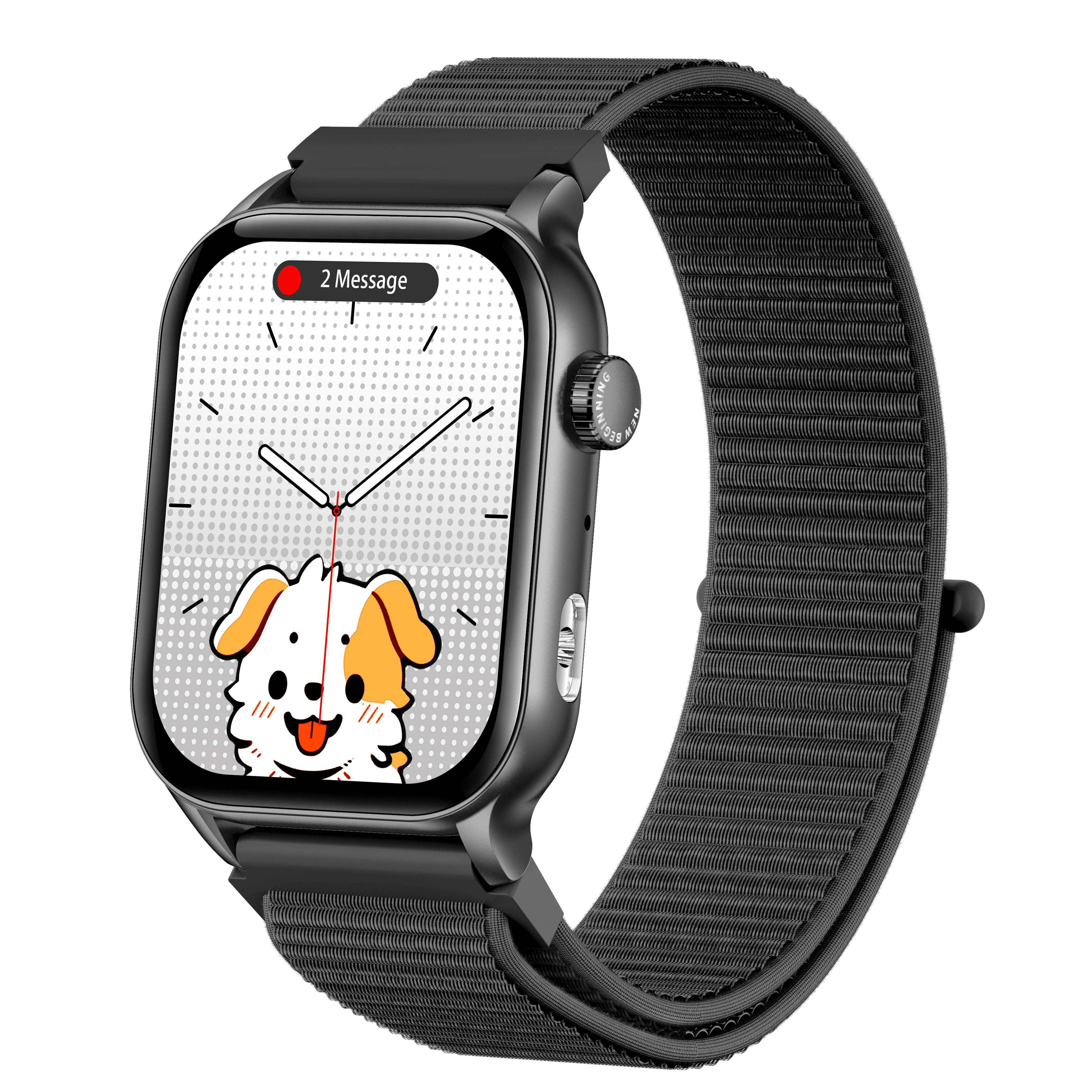 Philippe Palmer Smart Watch LP26 AMOLED Ultra Light Black Nylon