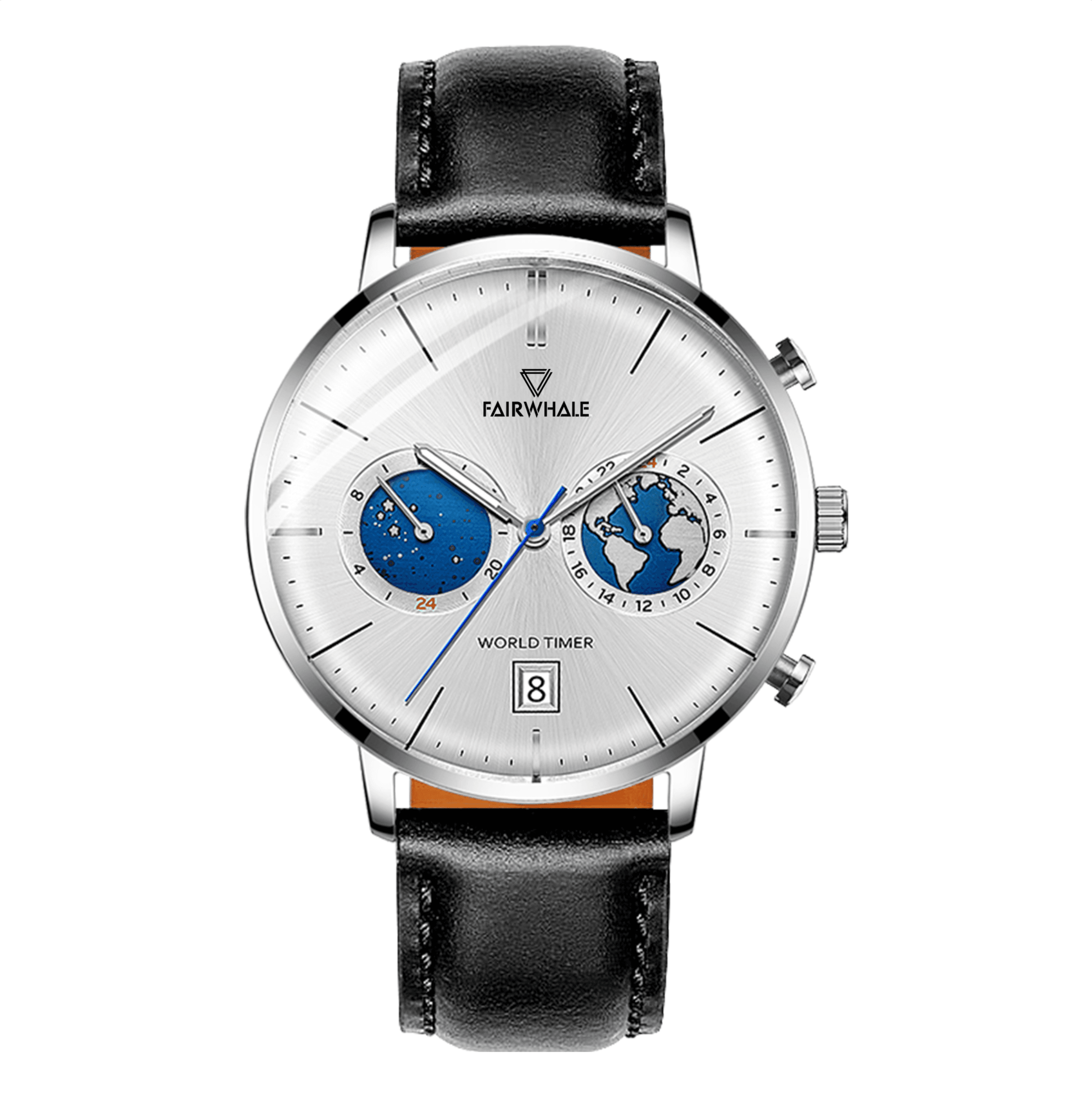 Mark Fairwhale Apollo Silver Black Leather