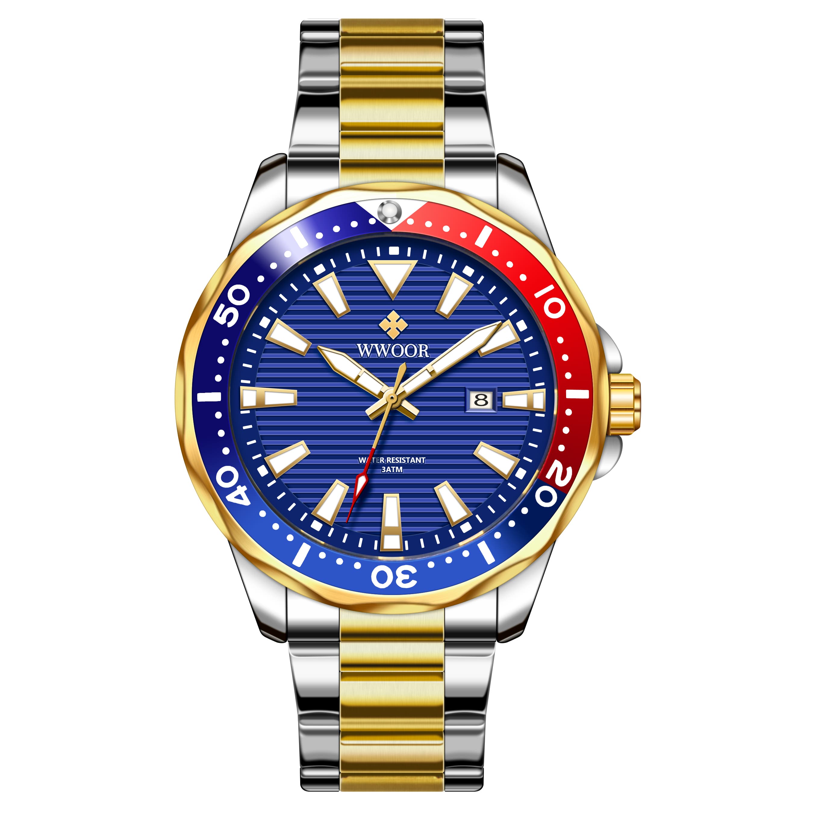 WWOOR Ripple Silver Gold Blue
