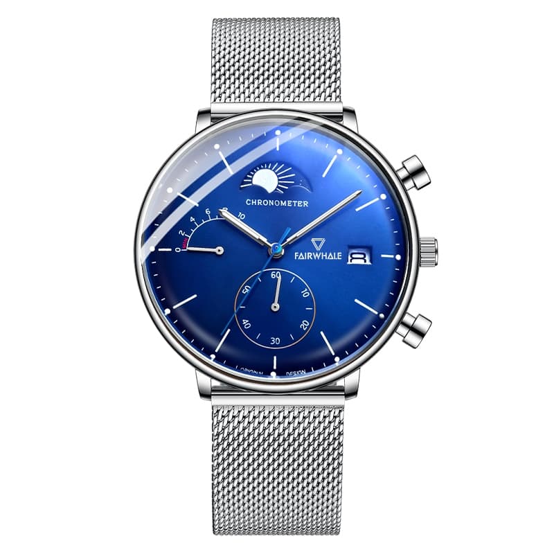 Mark Fairwhale Sirius Silver Blue Mesh