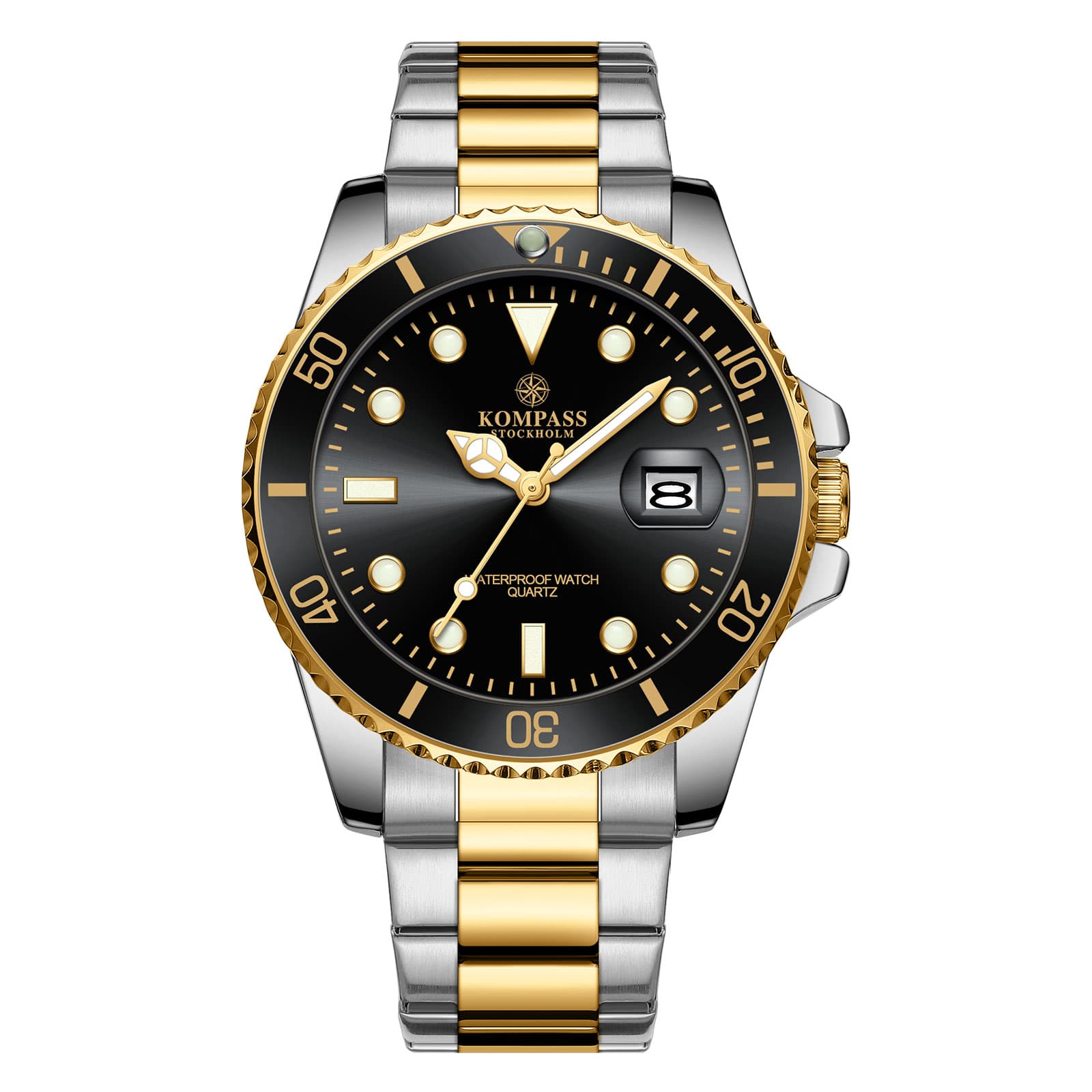 Kompass OceanXplorer Silver Gold Black